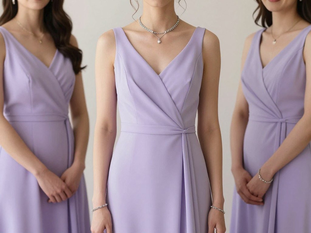lavender bridesmaid dress with silver jewelry lavender bridesmaid dress with silver jewelry