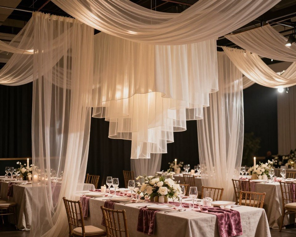layered fabric and textile wedding decorations layered fabric and textile wedding decorations