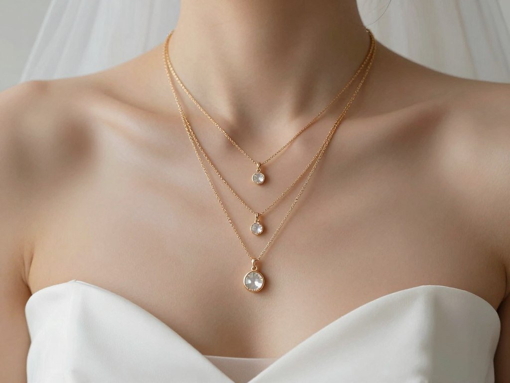 layered necklace bridal jewelry trend