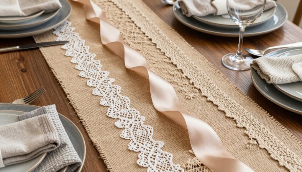 layered table runners showing texture mixing techniques layered table runners showing texture mixing techniques