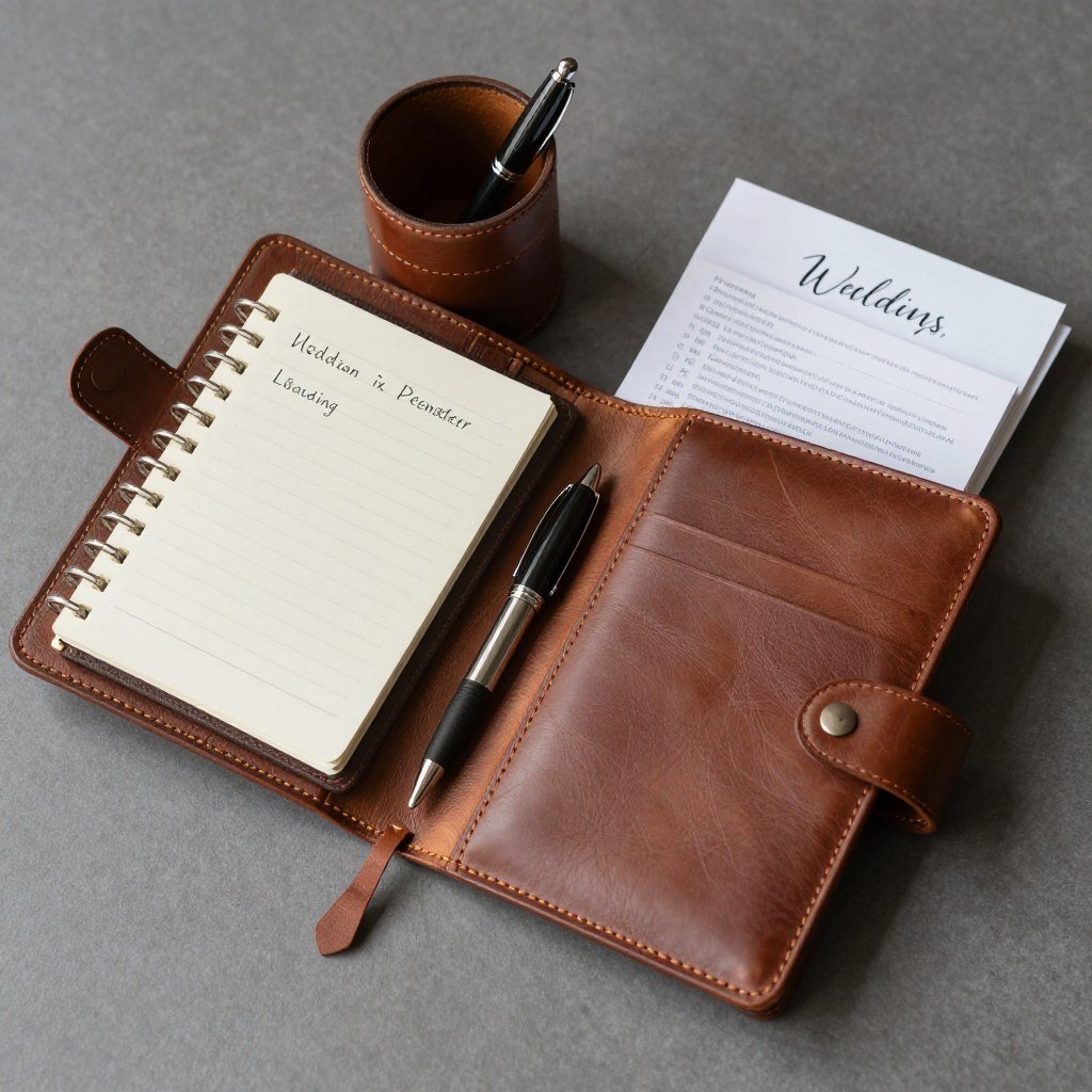 leather portfolio for best man duties