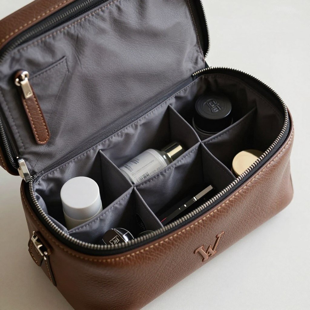 leather toiletry bag groomsman gift