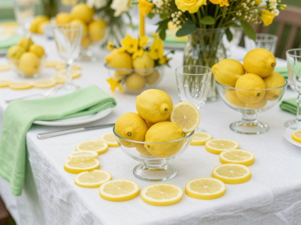 lemon themed bridal shower with yellow decorations and fresh citrus lemon themed bridal shower with yellow decorations and fresh citrus