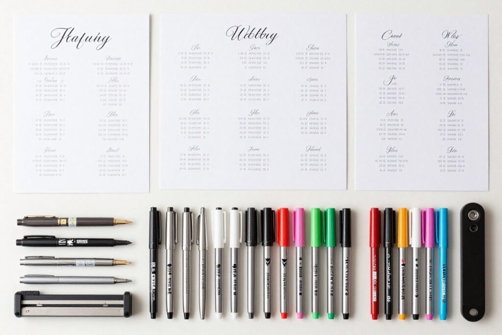 lettering tools for wedding signage