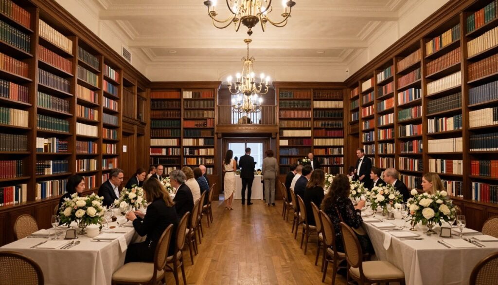 library venue decorated for book themed bridal shower library venue decorated for book themed bridal shower