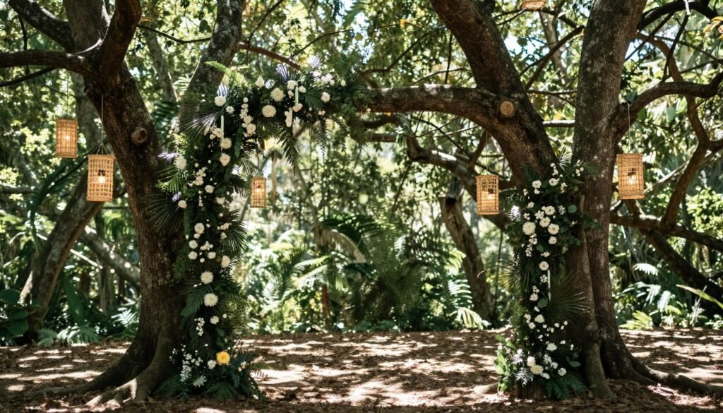 living tree wedding arch