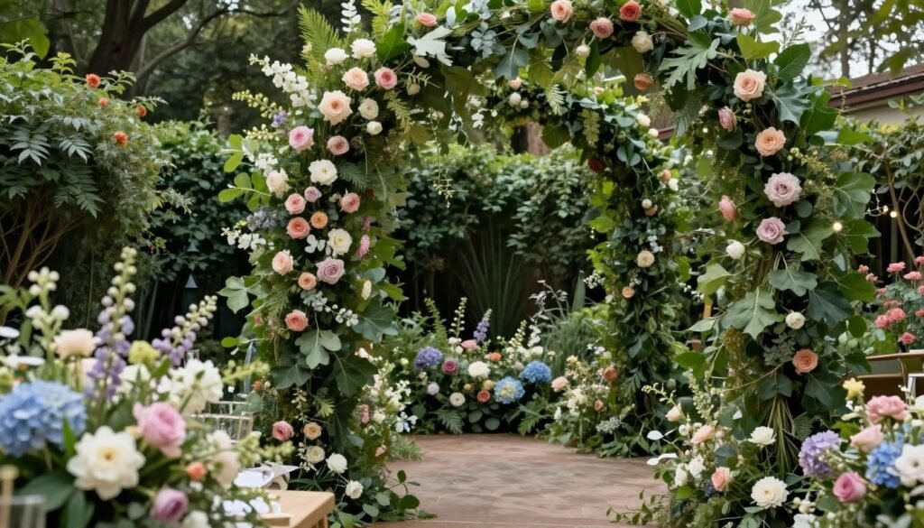 lush garden party bridal shower with abundant flowers lush garden party bridal shower with abundant flowers