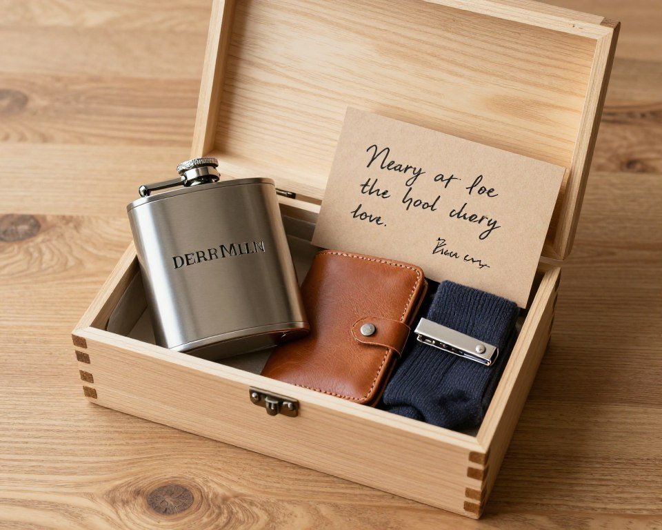 luxury groomsmen proposal gift box with customized items
