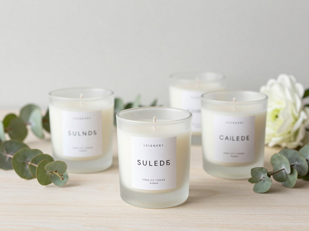 luxury scented candles with personalized labels for bridesmaid proposals