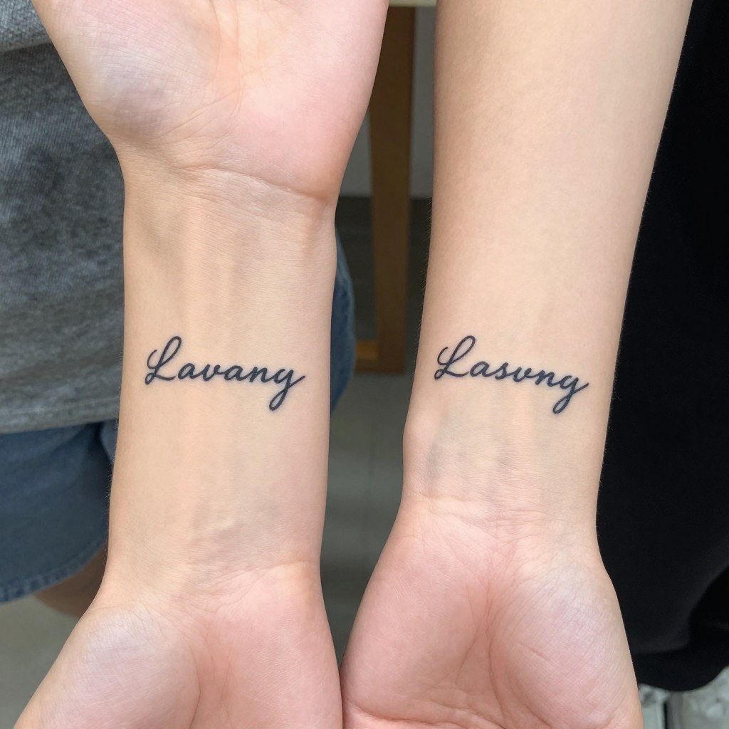 matching wrist tattoos for couples as wedding alternative