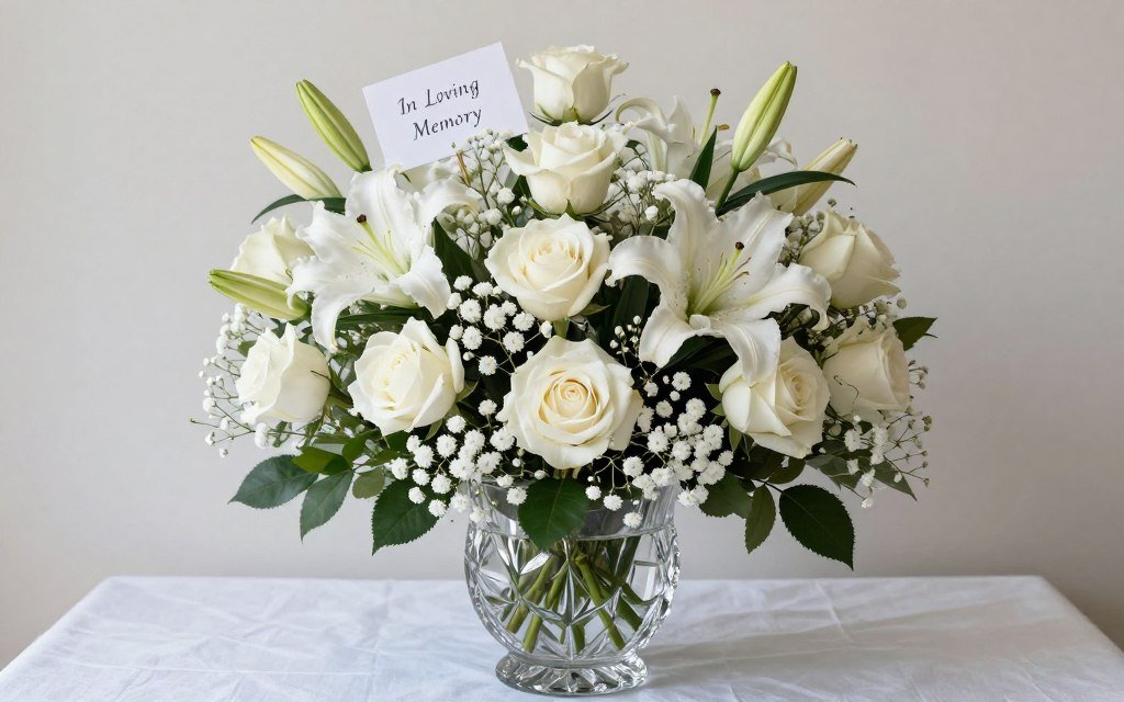 memorial flower arrangement for wedding