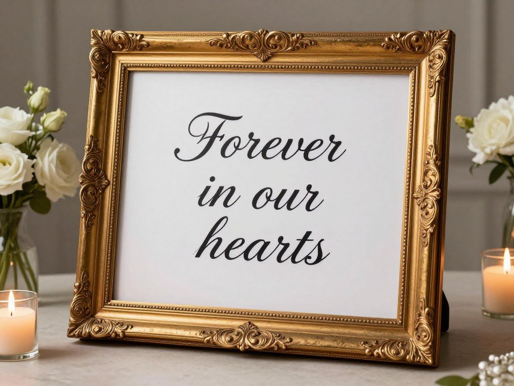 memorial quote displayed in elegant frame