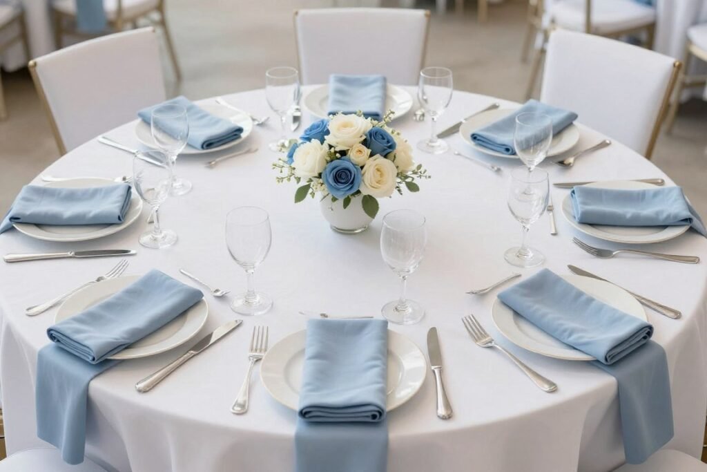 memorial table color coordination example