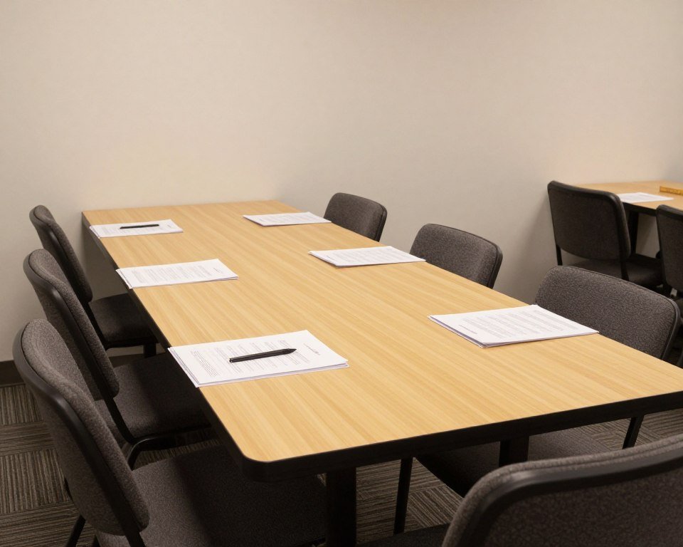 memorial table showing proper guest viewing arrangement