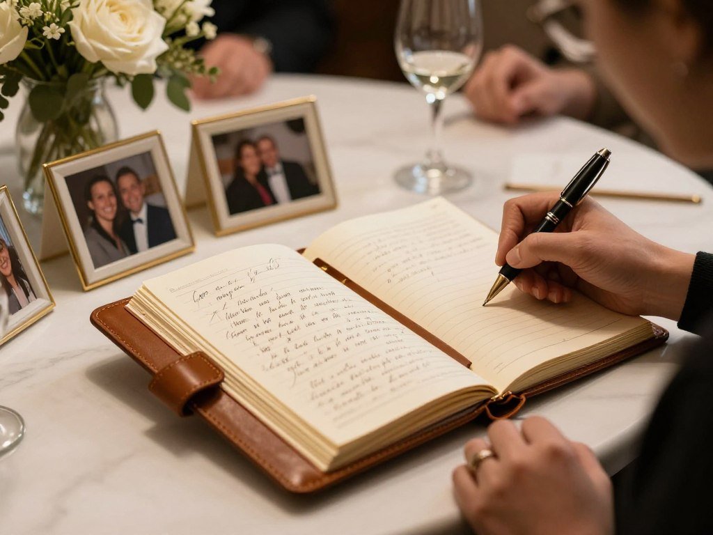 memory book for wedding guests to share remembrances
