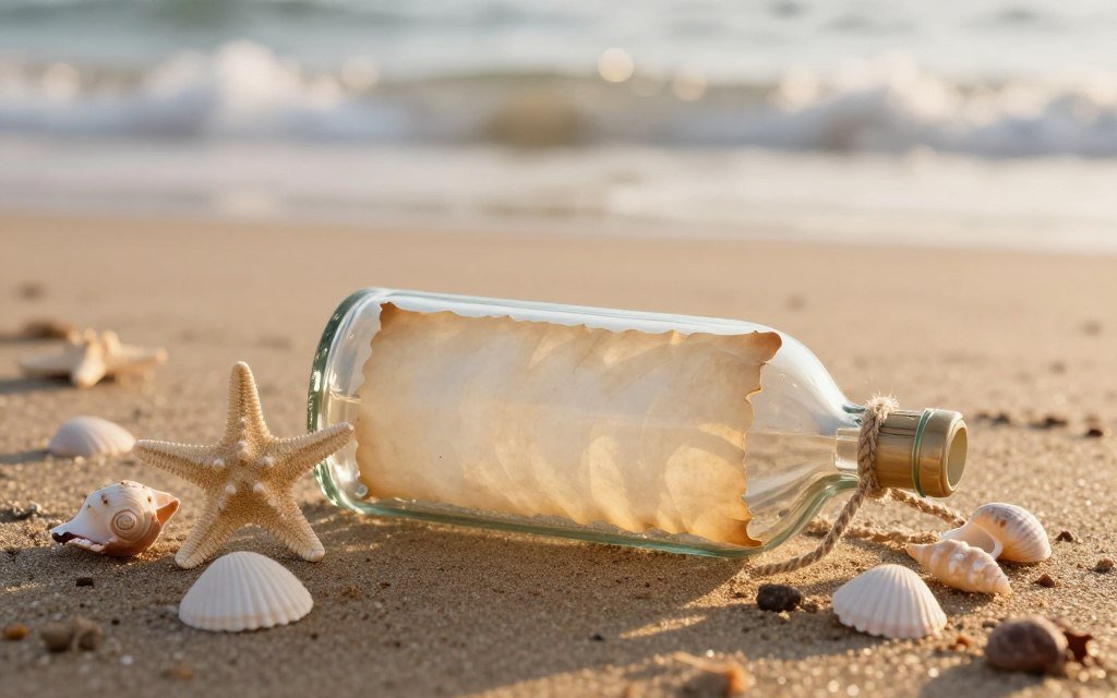 message in bottle bridesmaid proposal on beach