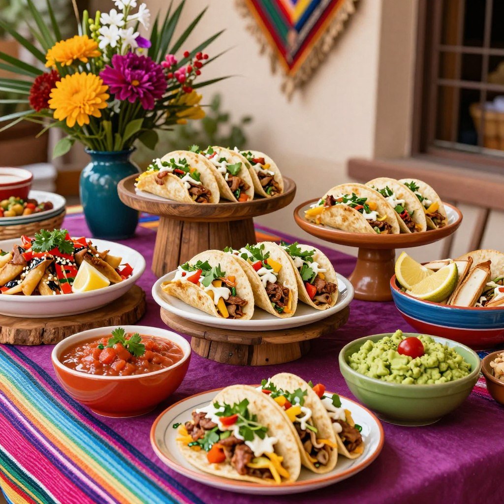 mexican wedding food station