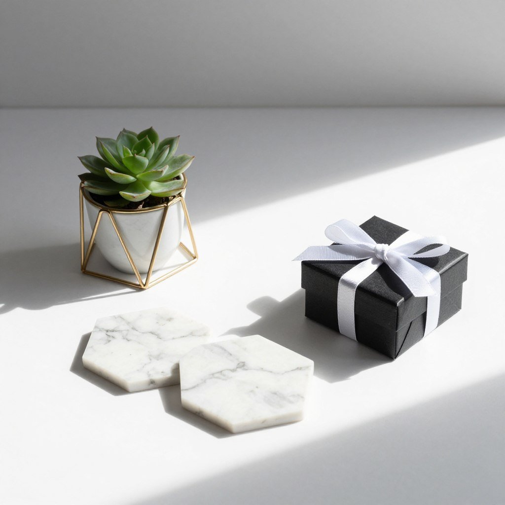 minimalist bridesmaid proposal with geometric items and neutral tones minimalist bridesmaid proposal with geometric items and neutral tones