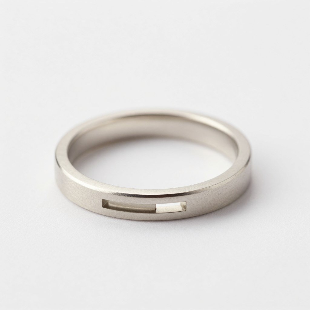 minimalist modern ring stack with clean lines