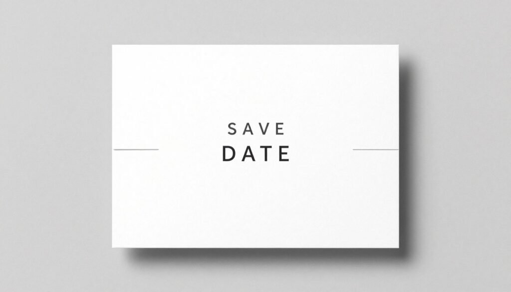 minimalist modern save the date design