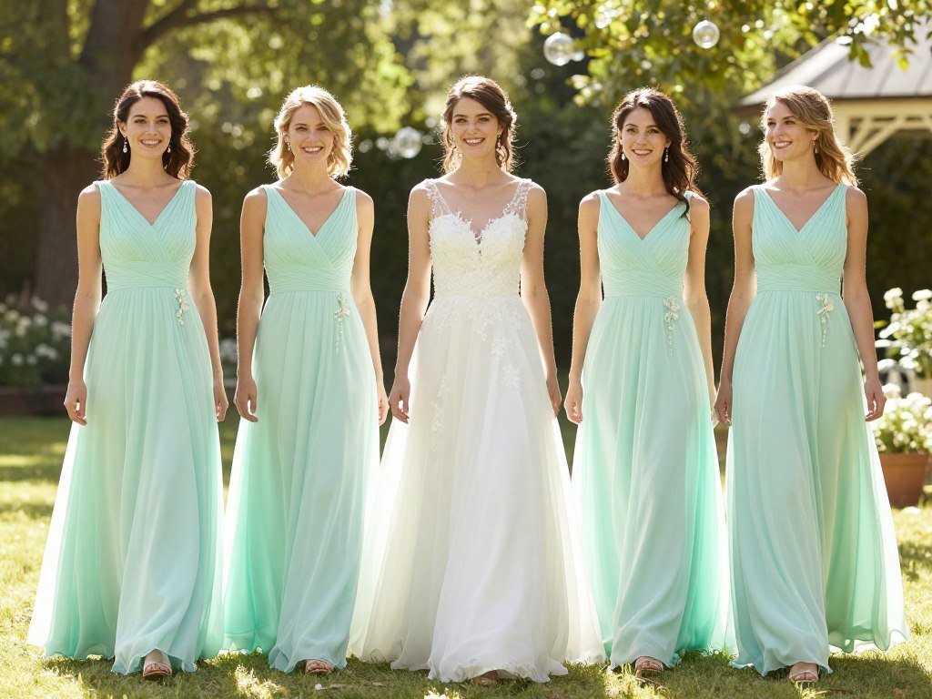 mint green pastel bridesmaid dresses for spring wedding mint green pastel bridesmaid dresses for spring wedding
