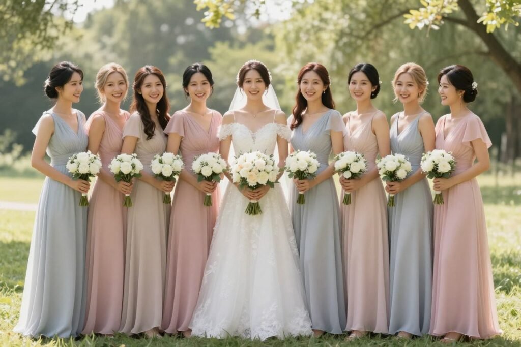 mix match pastel bridesmaid dress styles unified color mix match pastel bridesmaid dress styles unified color