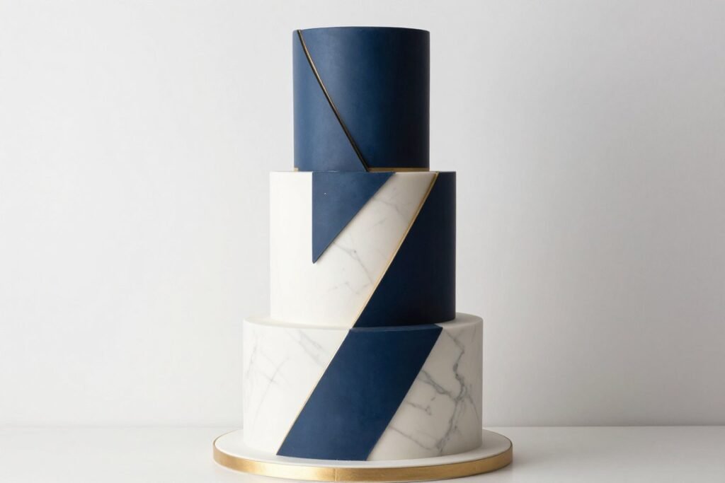 modern geometric wedding cake with marble effect and gold accents modern geometric wedding cake with marble effect and gold accents