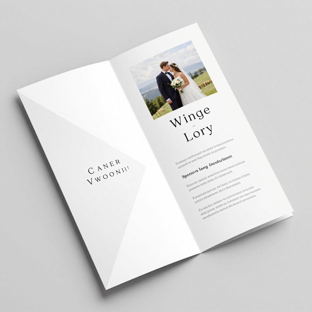modern minimalist wedding program with clean design modern minimalist wedding program with clean design