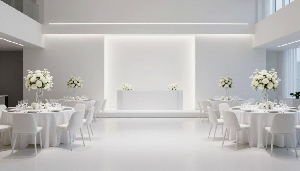 modern minimalist wedding theme with clean lines