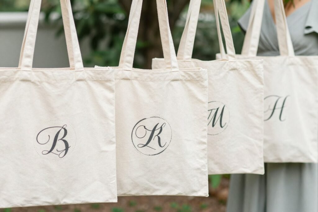 monogrammed bridesmaid tote bags