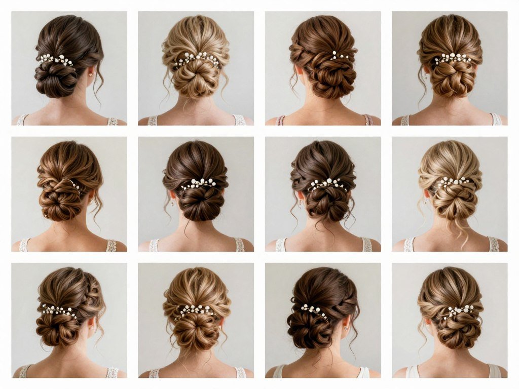 mood board showing cohesive hairstyle theme