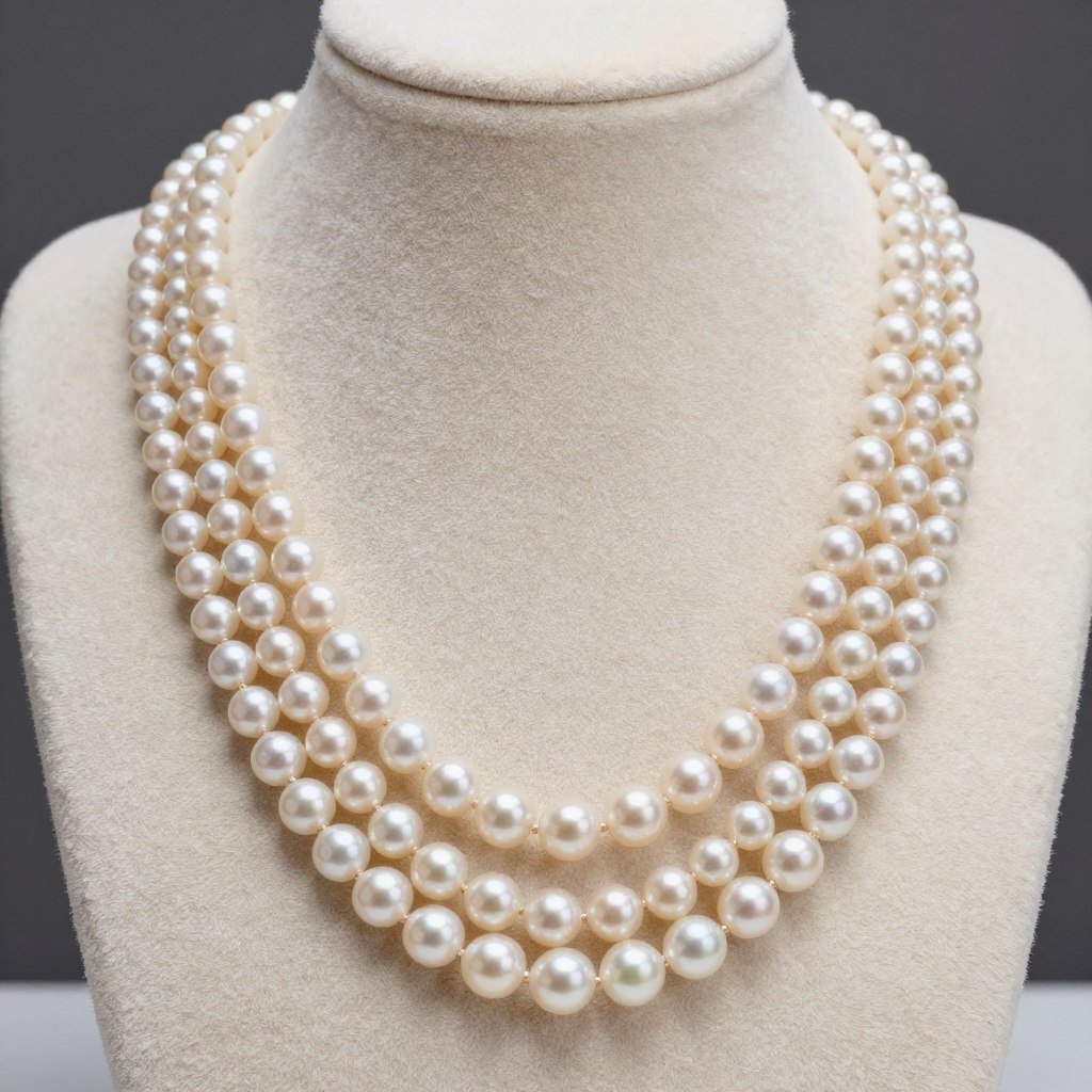 multi strand pearl wedding necklace