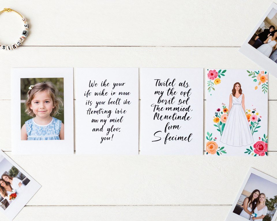 multiple bridesmaid proposal cards with different personalized messages for each recipient