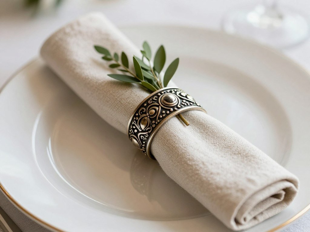 napkin ring with decorative elements