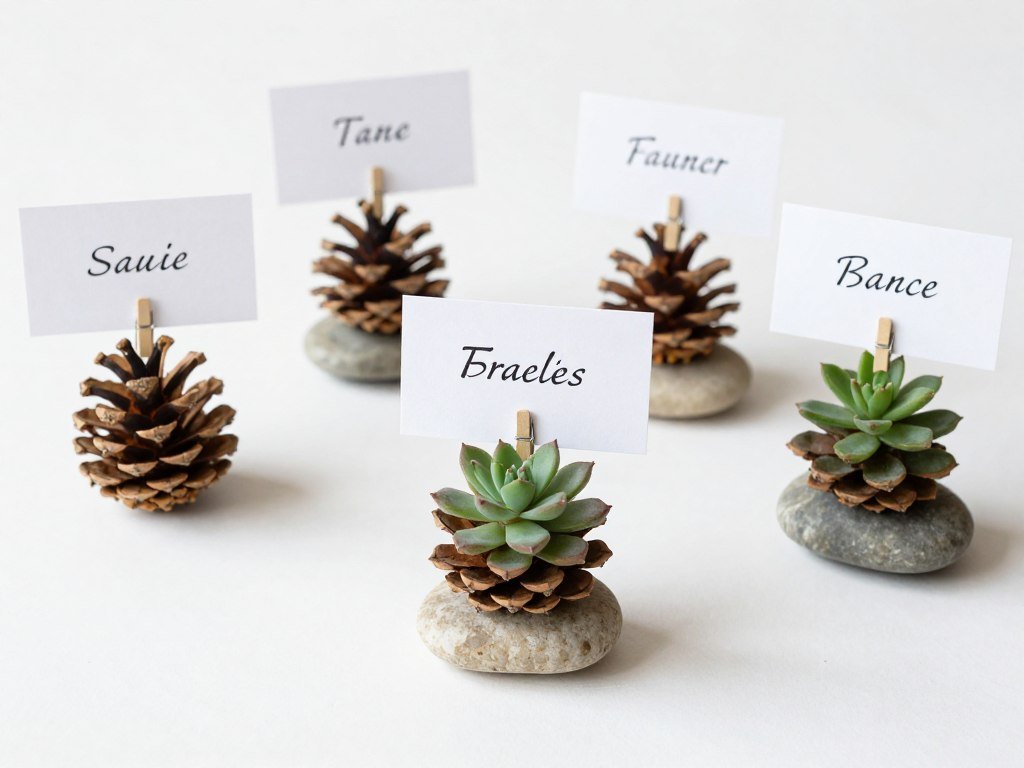 natural element place card holders