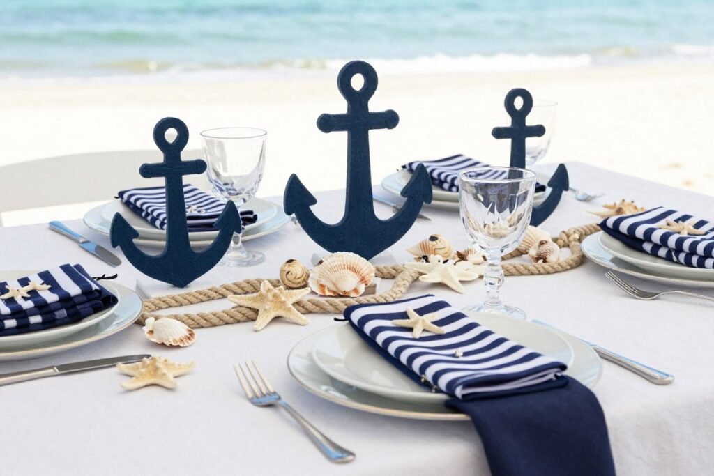 nautical beach themed party decorations