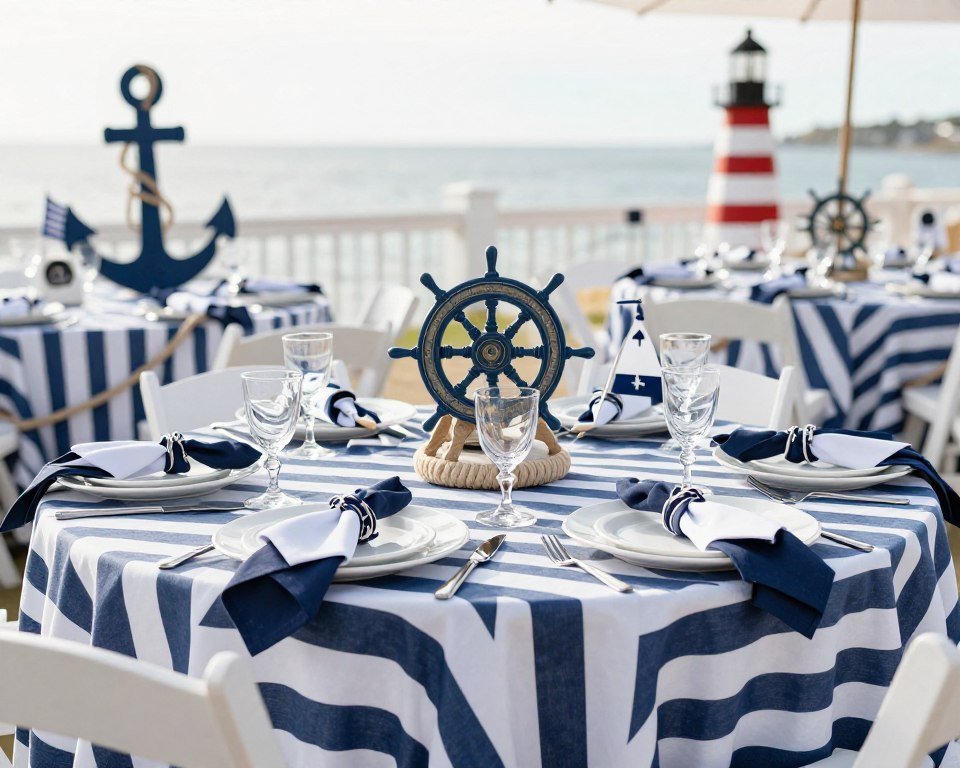 nautical wedding theme with maritime elements