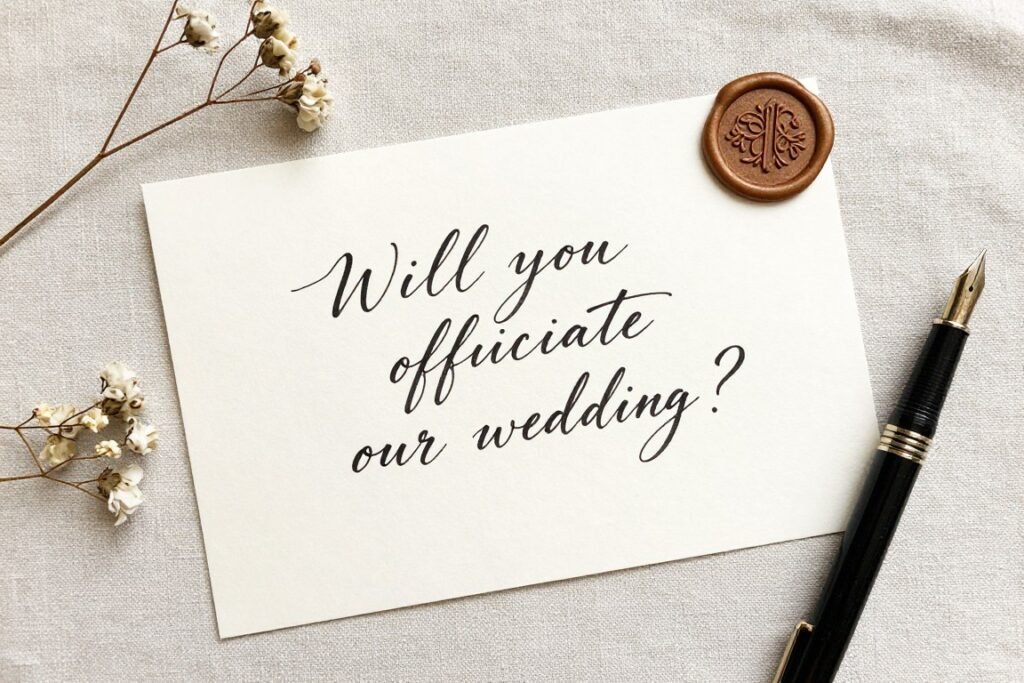 officiant proposal ideas handwritten note with calligraphy officiant proposal ideas handwritten note with calligraphy