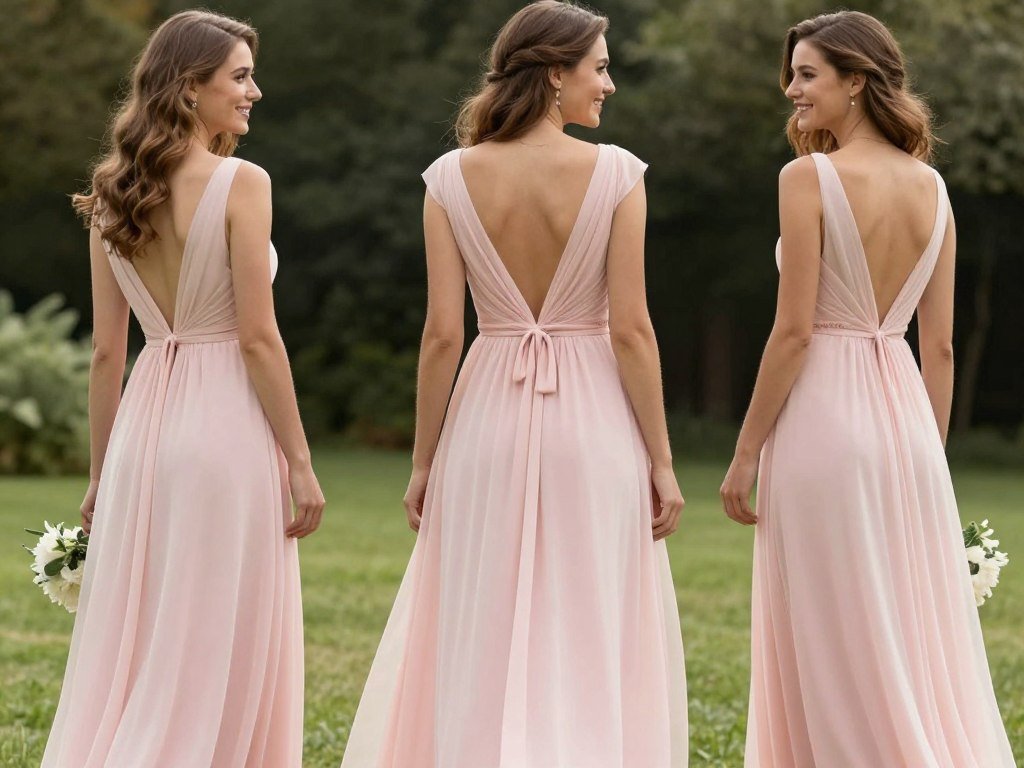 open back pastel bridesmaid dress romantic detail open back pastel bridesmaid dress romantic detail