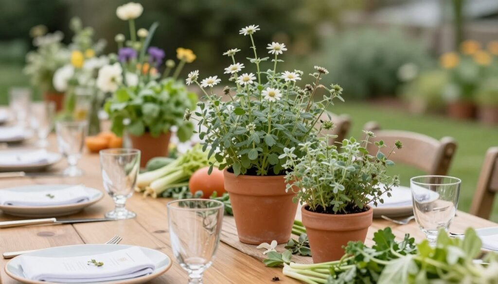 organic garden wedding with farm-to-table elements