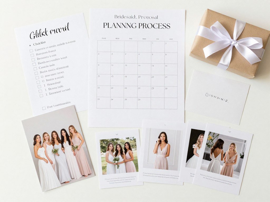 organized bridesmaid proposal planning with checklist and supplies organized bridesmaid proposal planning with checklist and supplies