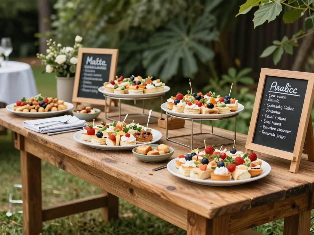 outdoor wedding food station