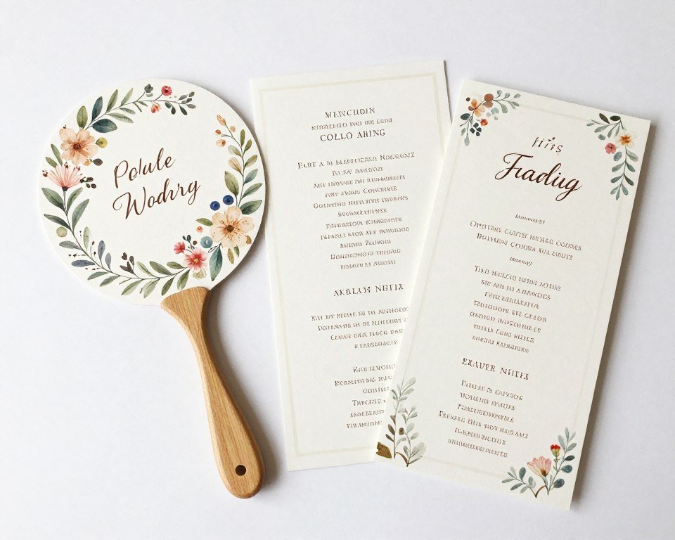 paddle fan wedding programs with wooden handles paddle fan wedding programs with wooden handles
