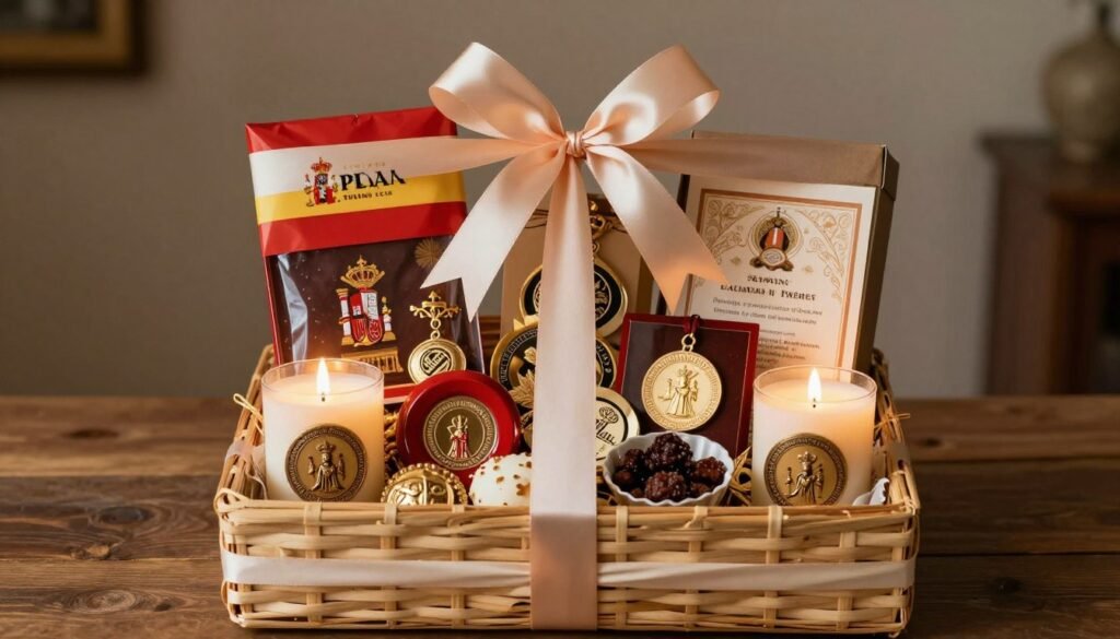 padrinos proposal gift basket with Spanish items