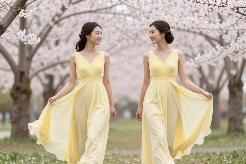 pale yellow bridesmaid dresses for spring wedding pale yellow bridesmaid dresses for spring wedding