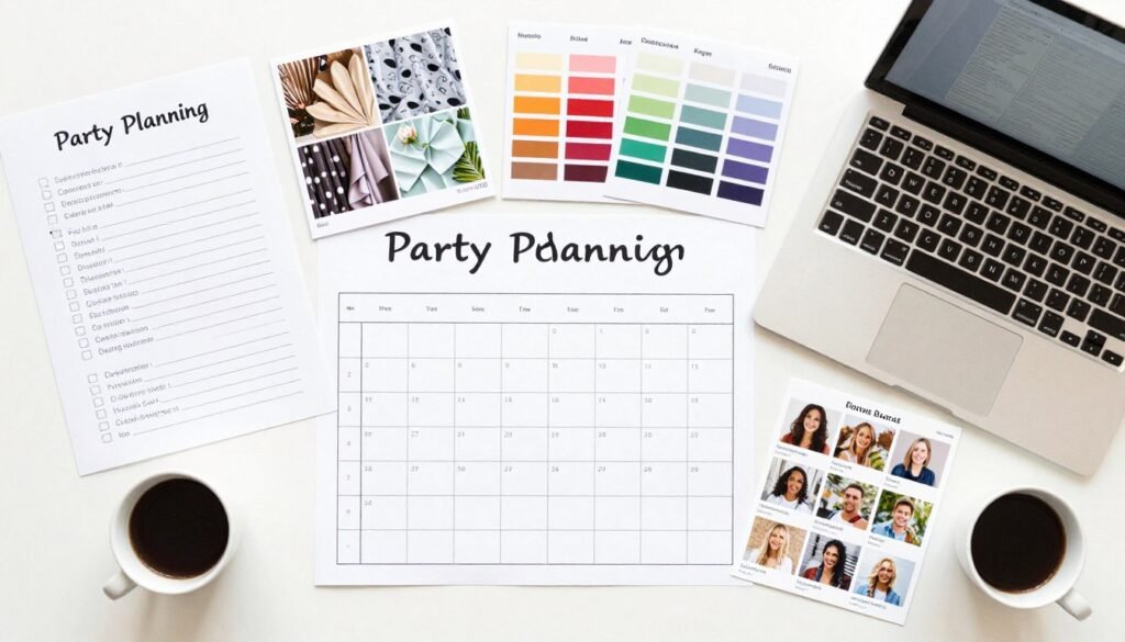 party planner organizing bachelorette decorations