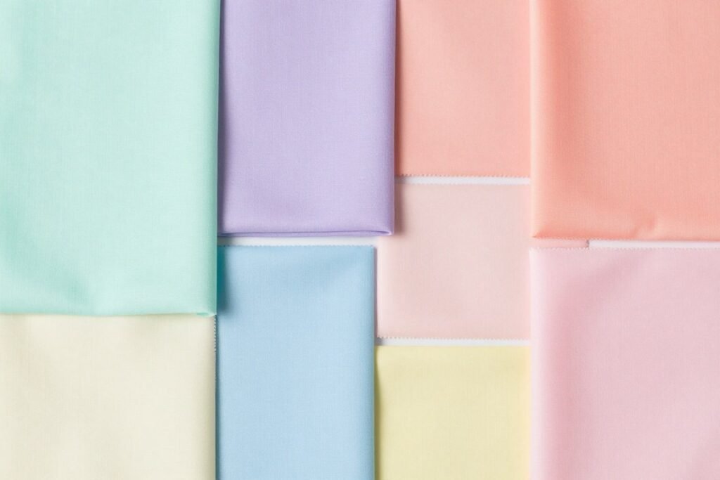 pastel color palette swatches for bridesmaid dresses including mint lilac peach and blush pastel color palette swatches for bridesmaid dresses including mint lilac peach and blush