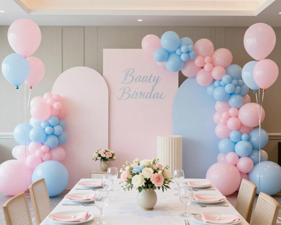 pastel party decorations baby theme