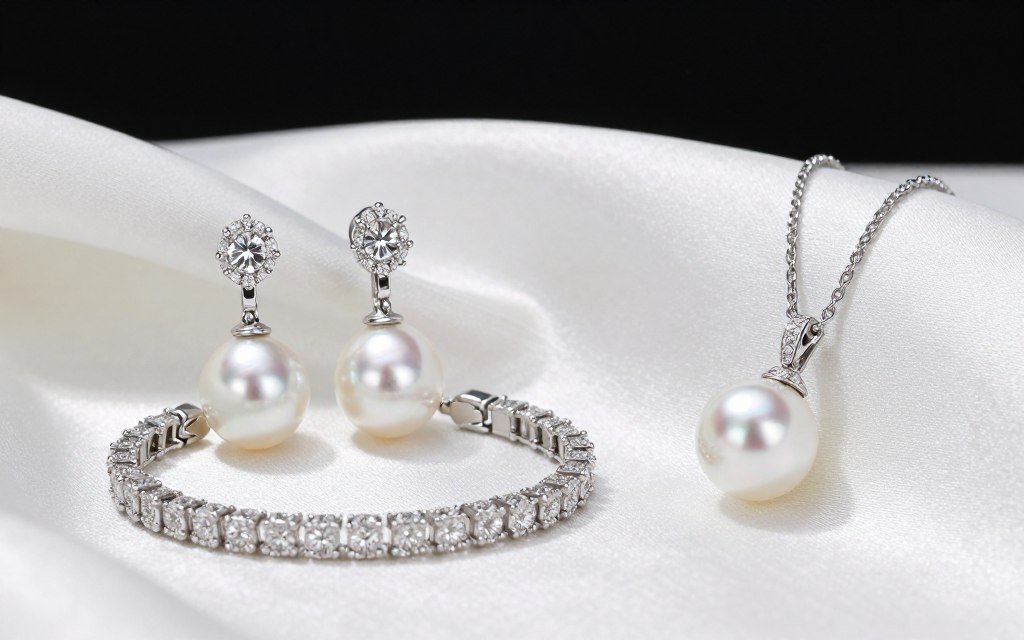 pearl and diamond jewelry combination bridal pearl and diamond jewelry combination bridal