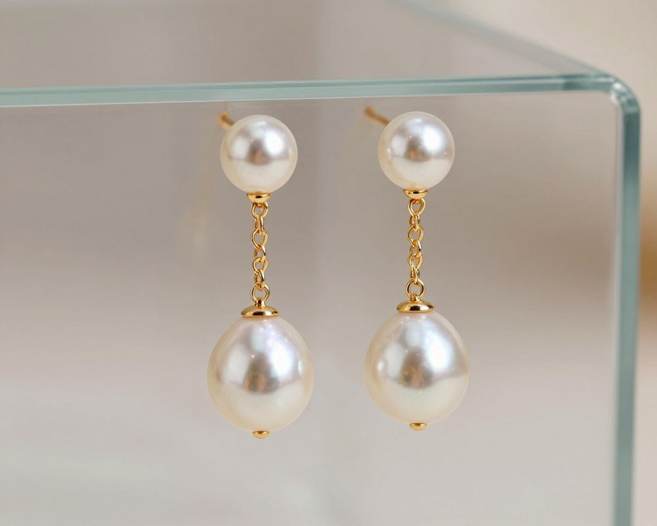 pearl drop earrings for bride